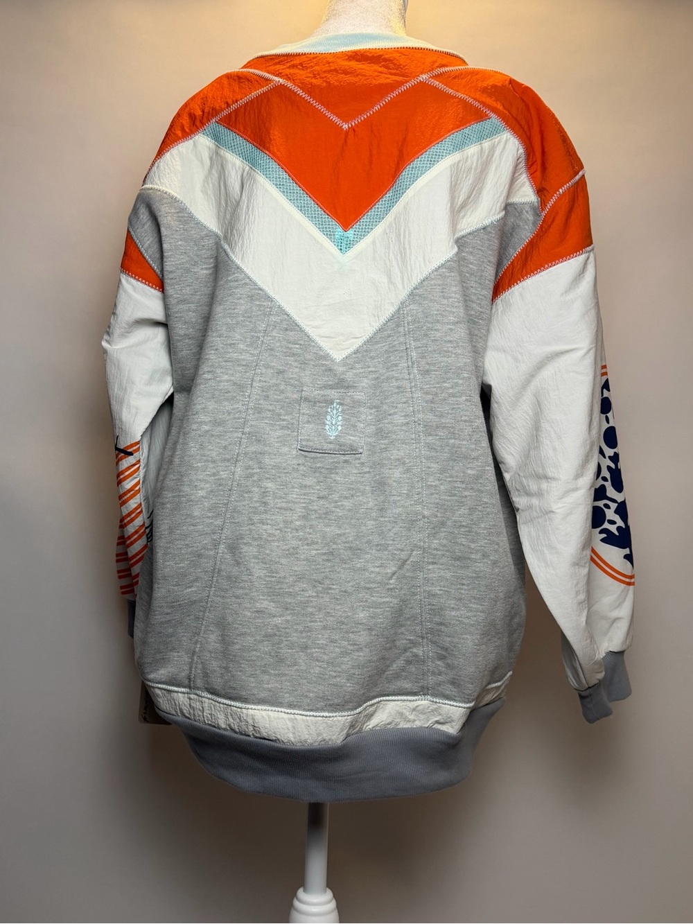 FP Movement by Free People Gray, Orange & Teal Colorblock Sweatshirt - Picture 10 of 16